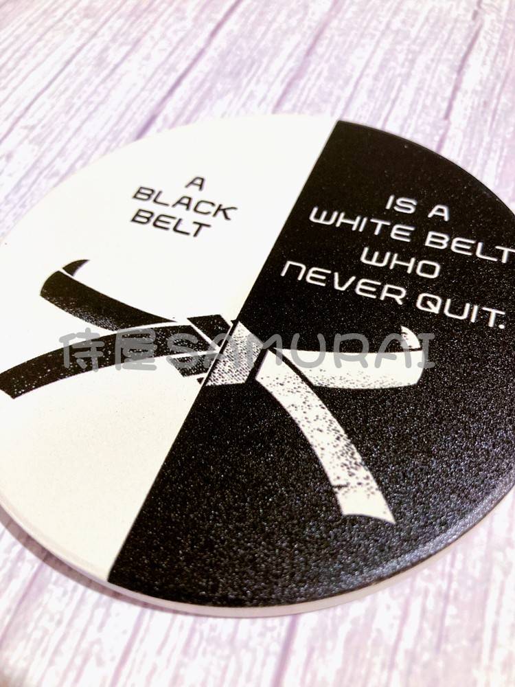 [Shooting House] Spot ● "Black Belt" coaster ornament ● Karate Judo Follow Pitoma Brazil Jiu -Jitsu Peripherals