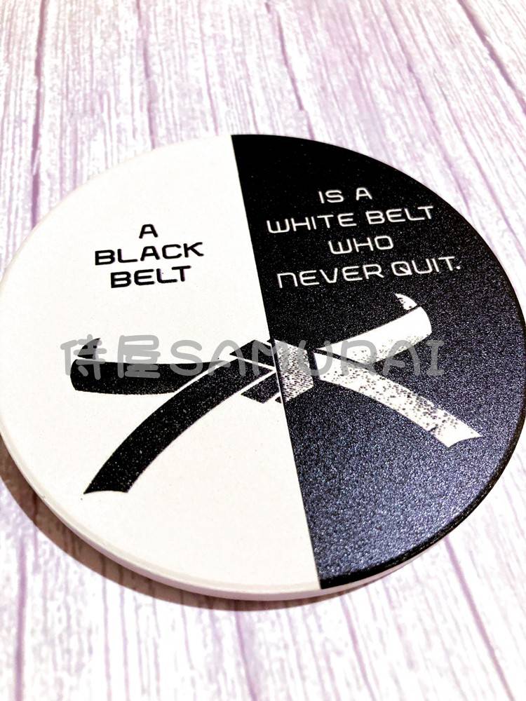 [Shooting House] Spot ● "Black Belt" coaster ornament ● Karate Judo Follow Pitoma Brazil Jiu -Jitsu Peripherals