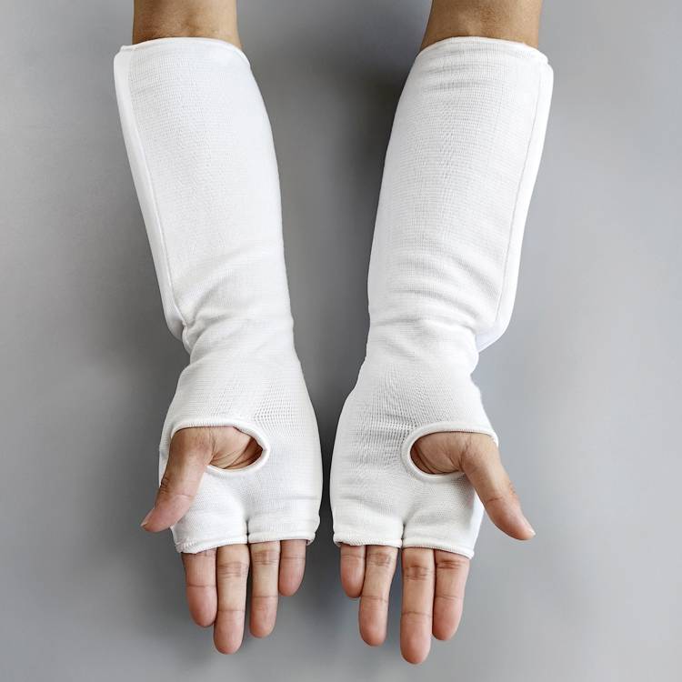 karate long gloves finger fingers two rows of two rows and one -shot gloves, Taekwondo hand -to -hand karate gloves