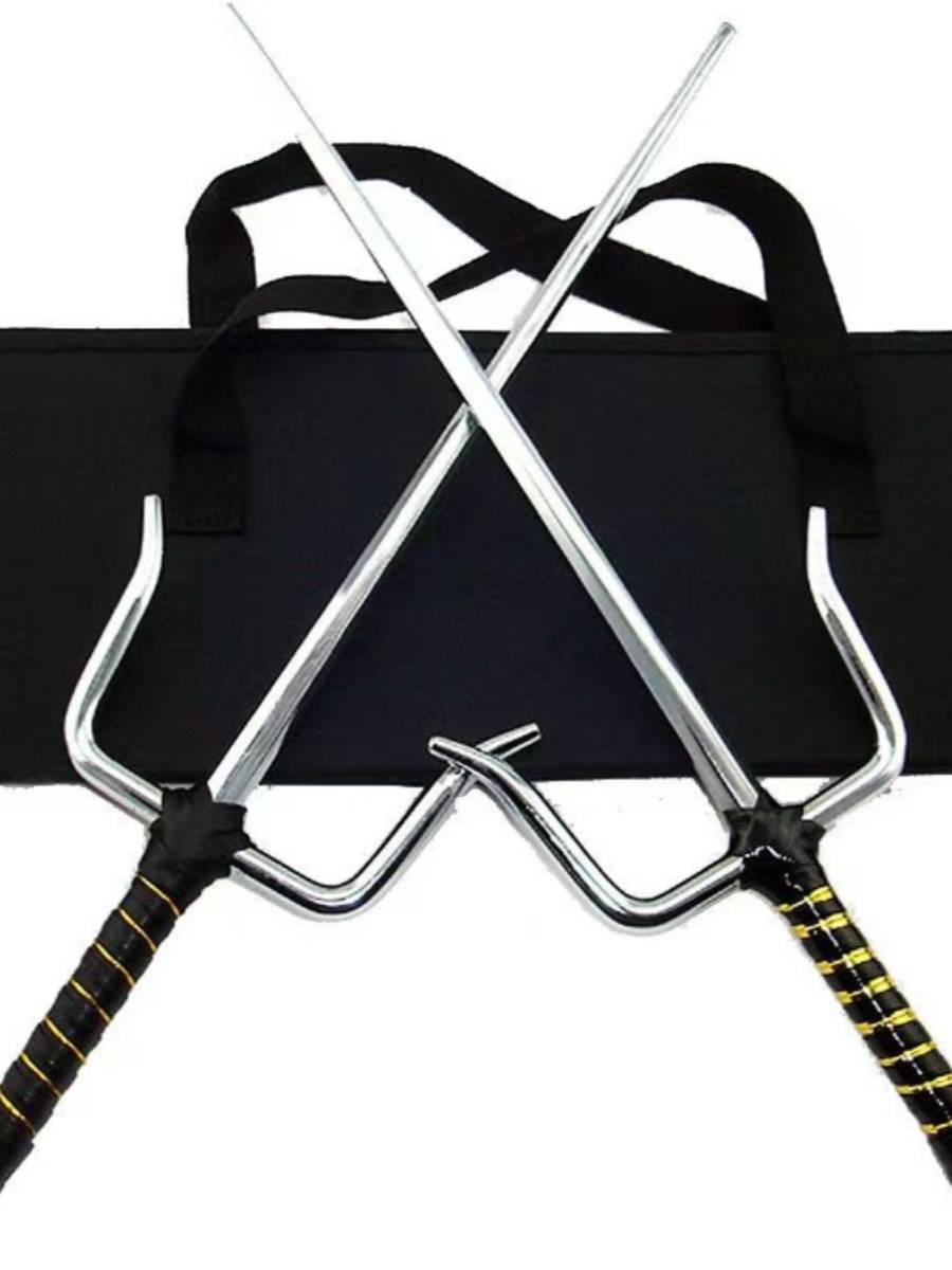 Three pieces of fork fork in steel, ten hands fork in karate