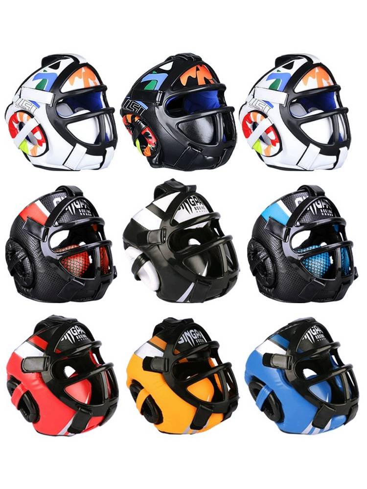 Boxing helmet Boys Sanda Protective Head Protective Radio Bad Protecting Protective Protective Tail Handfront Mask