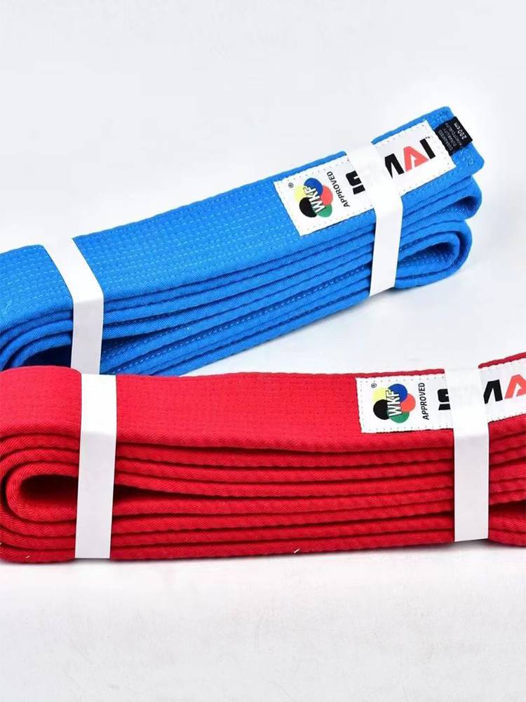 SMAI karate red and blue belt wkf authentication group strap type Tibetan designated brand competition training belt