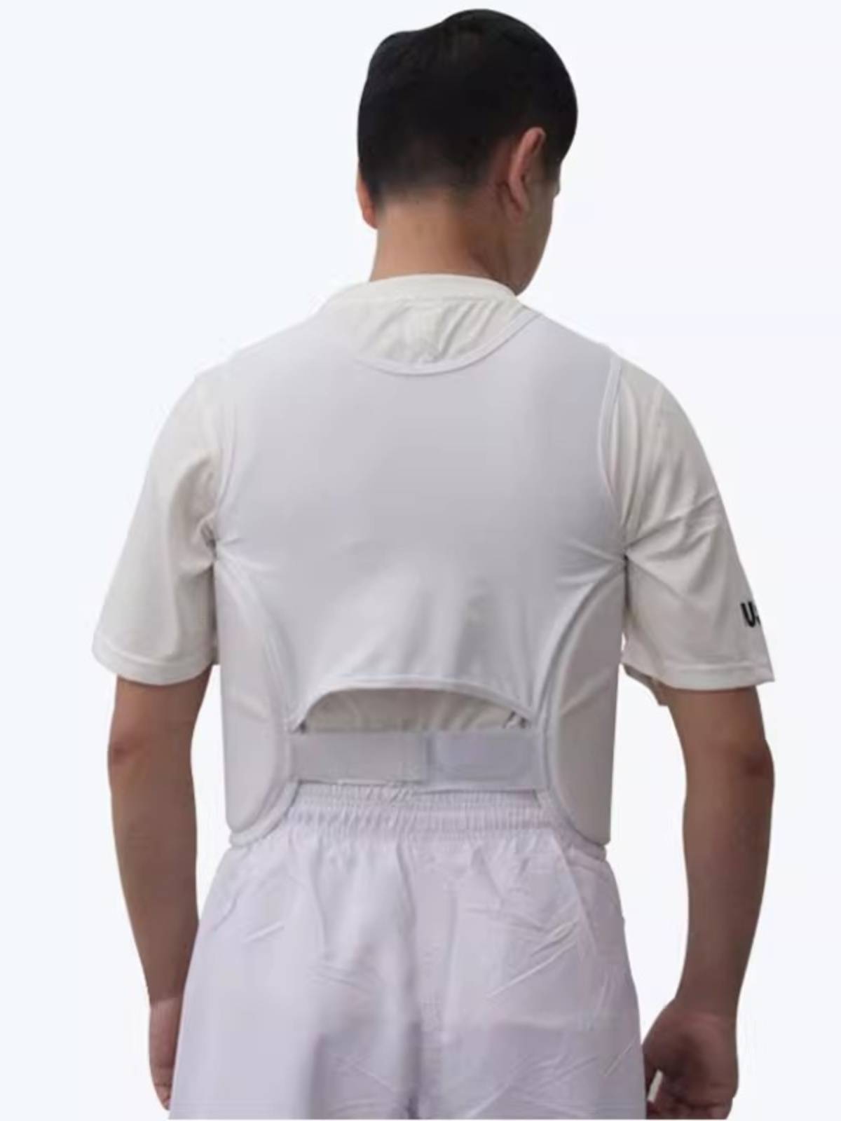 Woosung karate, chest protection children adult men and women training protective gear thick vest white inner bile armor