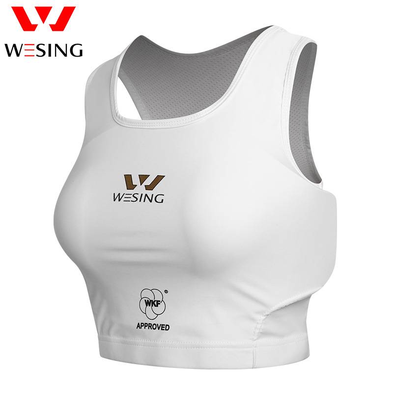 Kae -handed breast protection female karate WKF certification training contest protective gearte scattered vest