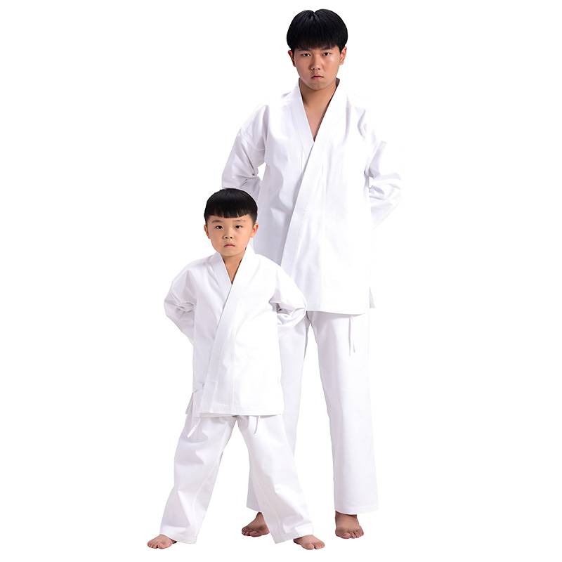 Adult jumpsuit youth professional competition 50%cotton 230 grams of weight oblique line customization Beginning male and female karate