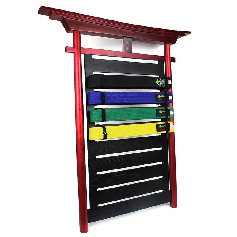 THE TAEKWONDO BELT SHOWS A WOODEN EMBROIDERY BELT FOR JUDO KARATE Z TAEKWONDO