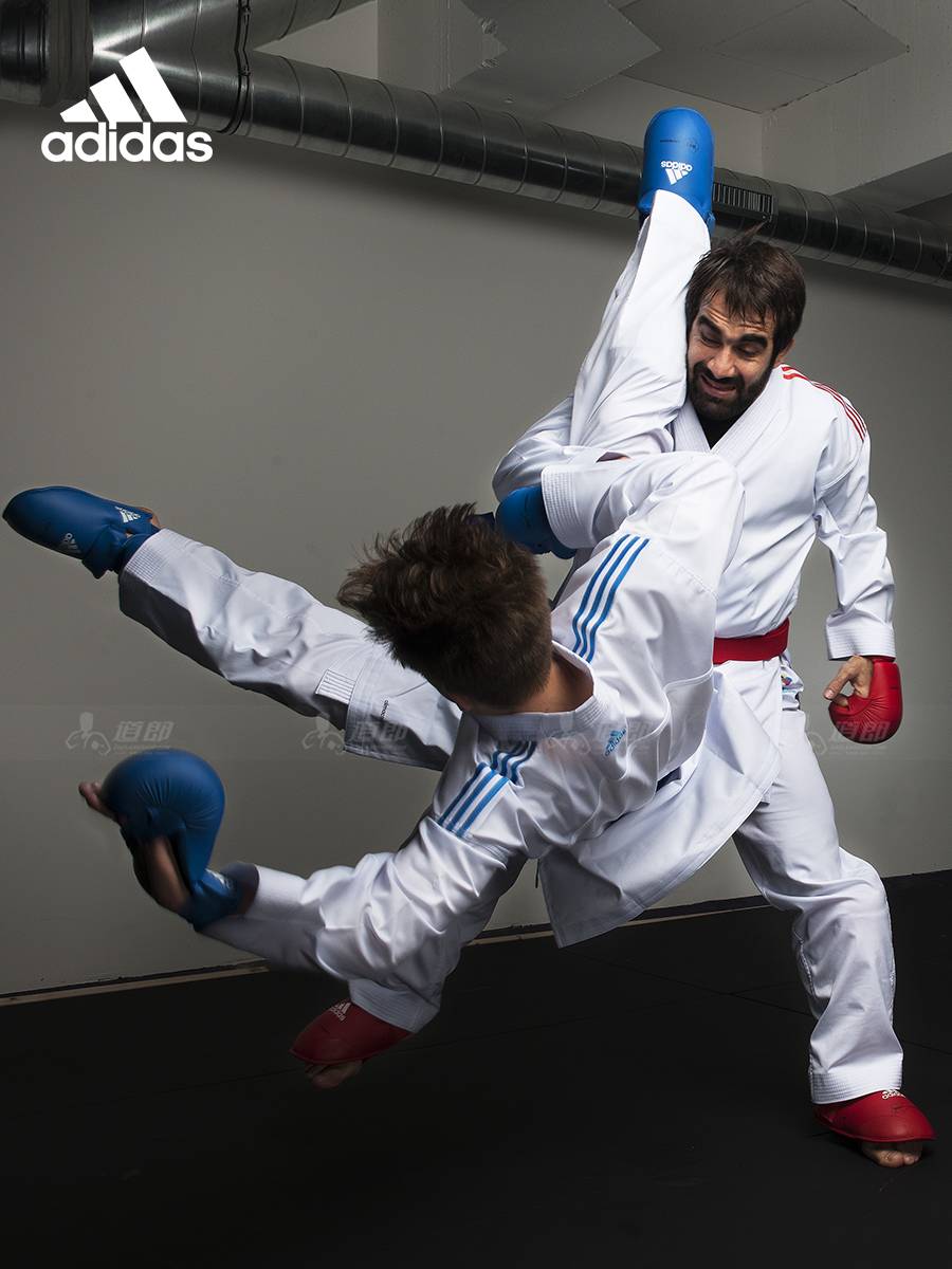 Dauro, adidas/Adidas, karate protection gear + leg-protector kit, WKF certified competition