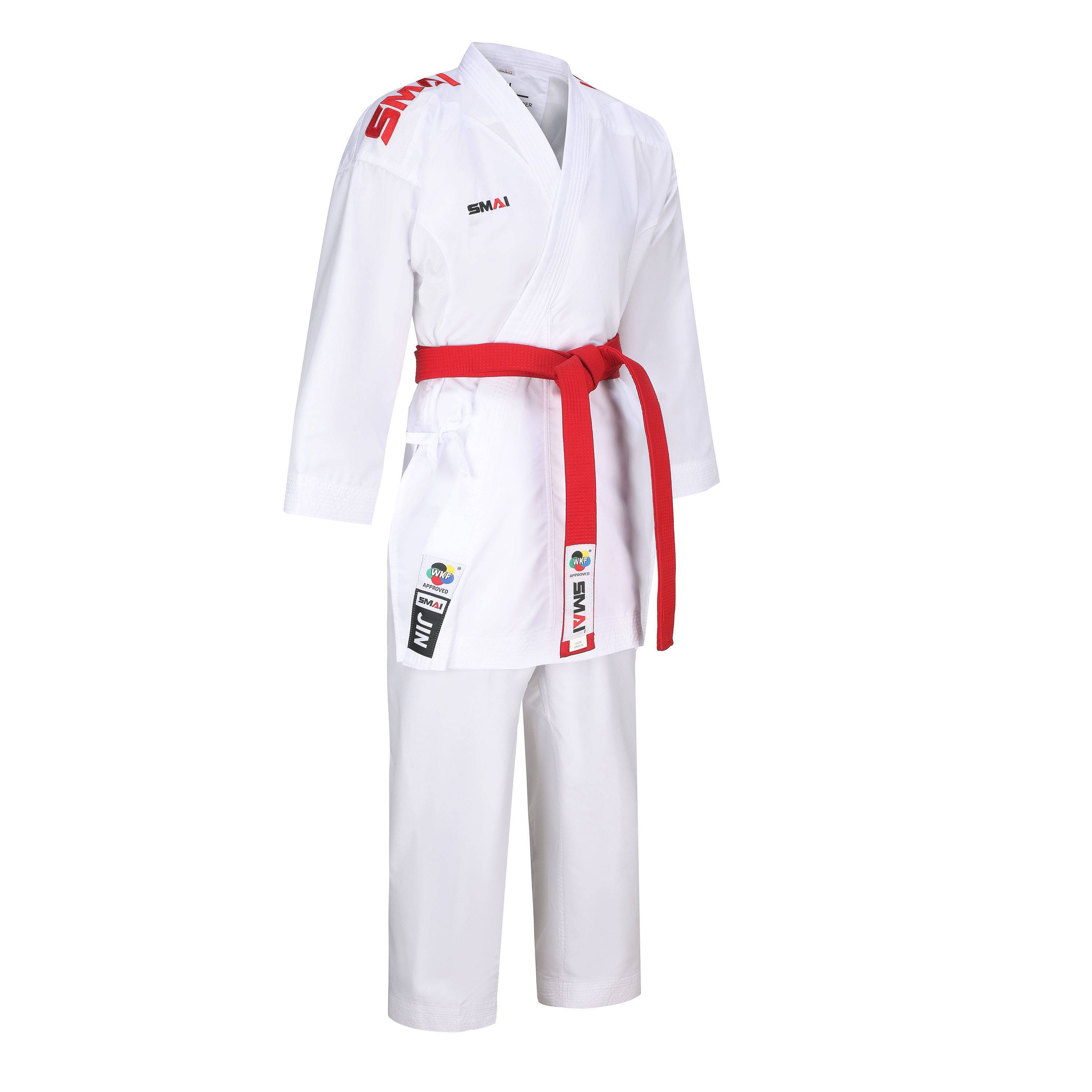 SMAI Golden Standard Karate Group Hand Service New fast -drying red blue and white shoulder embroidery training competition WKF certification