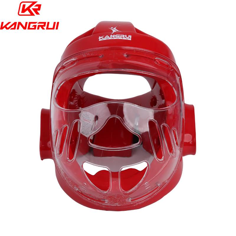 Kangrui Taekwondo helmet fully protective header cover head protective facial protection facial guards children's protective gear hollow hats