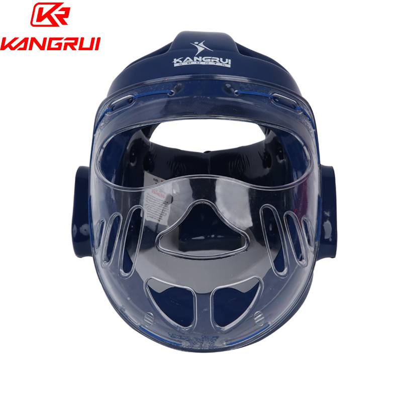 Kangrui Taekwondo helmet fully protective header cover head protective facial protection facial guards children's protective gear hollow hats