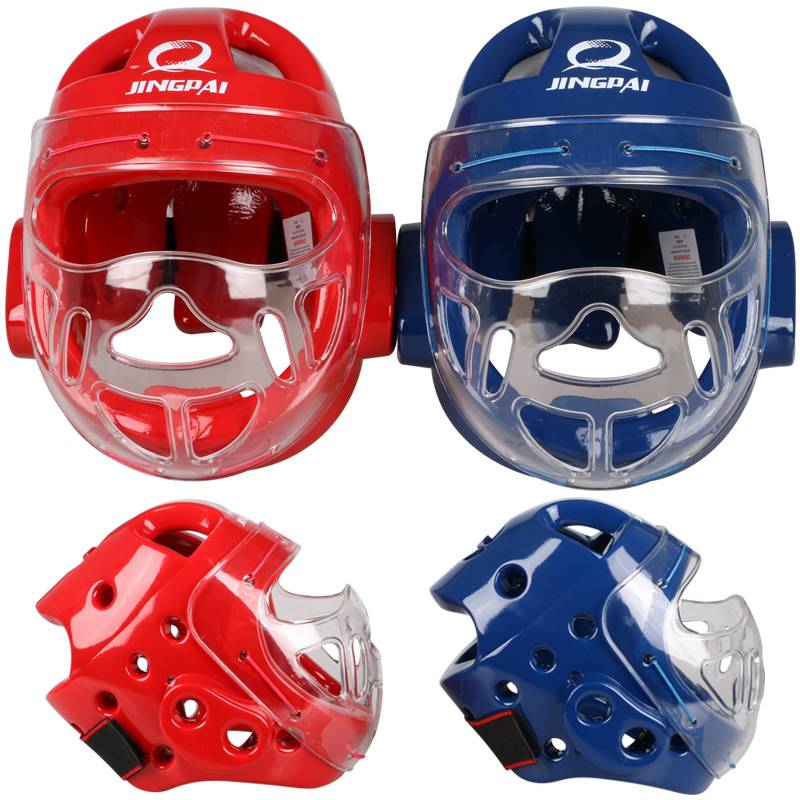 Competition Genuine Adult Children Taekwondo's head guards closed mask empty -handed head protection boxing scattering mask helmet