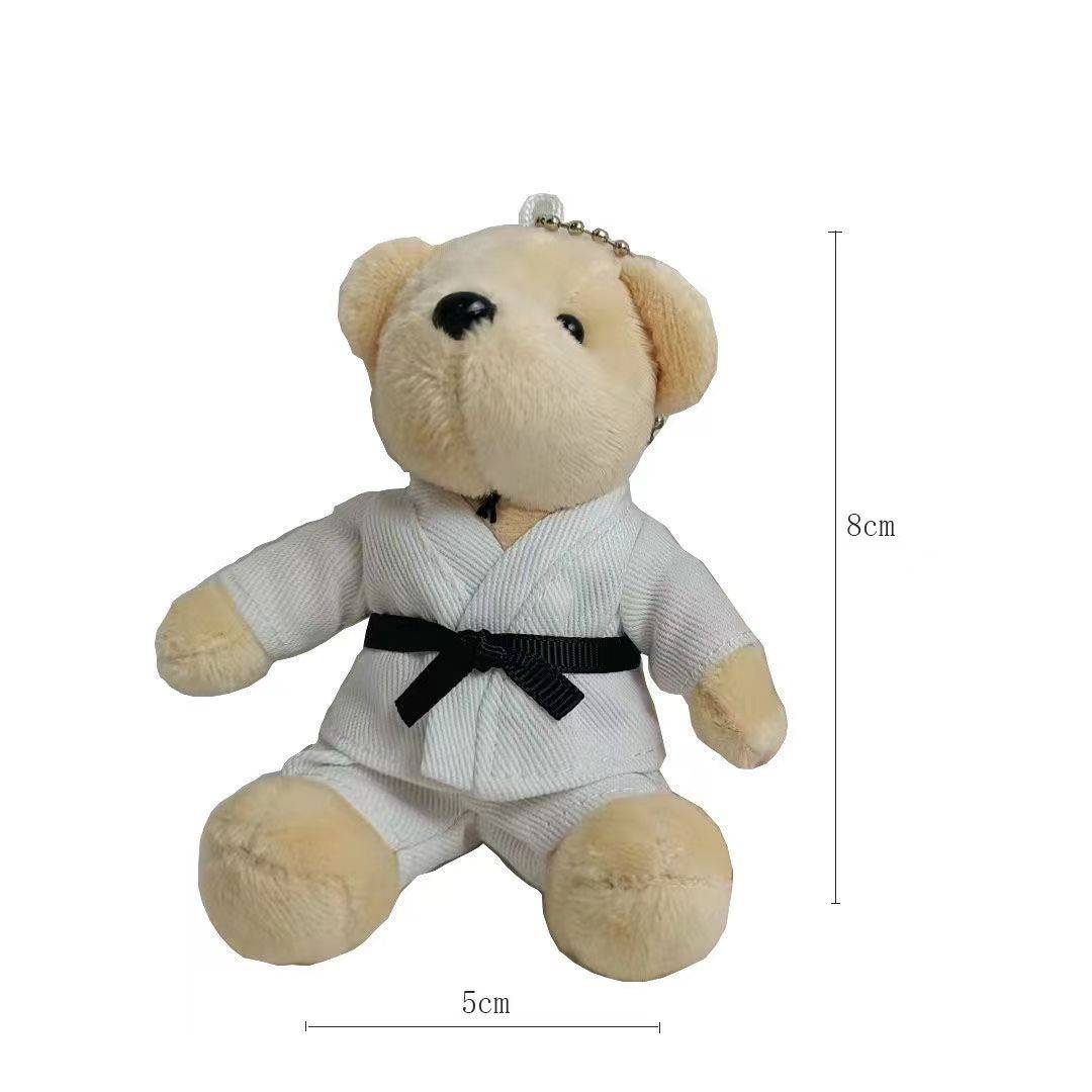 Karate key chain plush, little bear, small shop garden gift, give children gifts for children