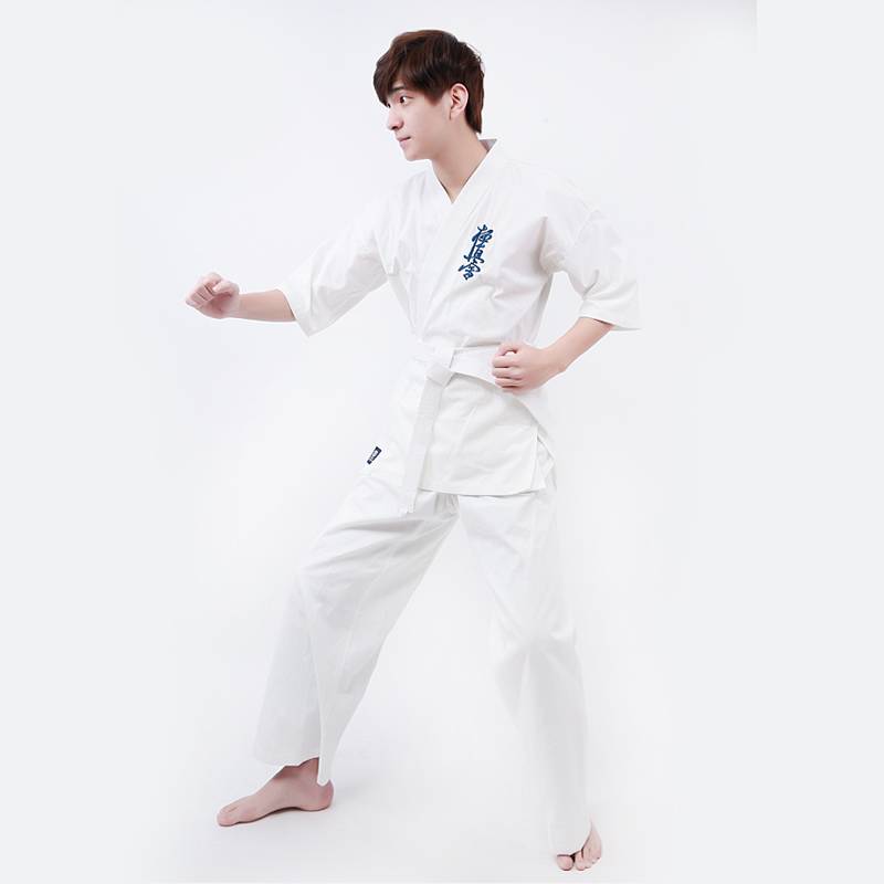 Adult children full cotton thick canvas karate road clothes are really empty -handed tadpole all cotton karate clothes