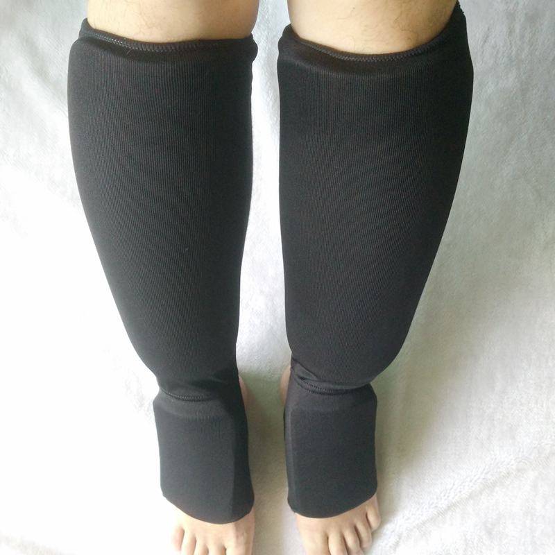 American men and women karate taekwondo -legged combat scattering combined foot protective calf professional protective gear black