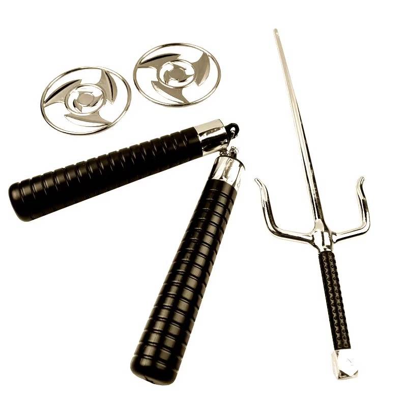 Plastic karate short fork rogue fork darts dart darts and stick hub weapon Halloween performance props children toys