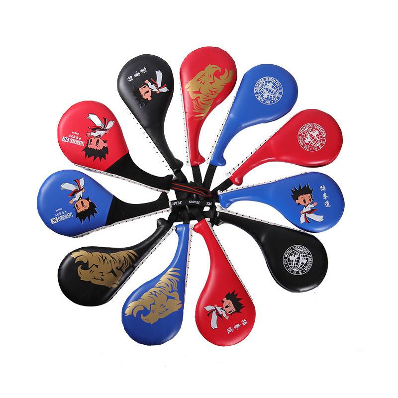 Children Taekwondo kicking target karate foot target feet handlebar target double -leaf training target chicken leg target training equipment