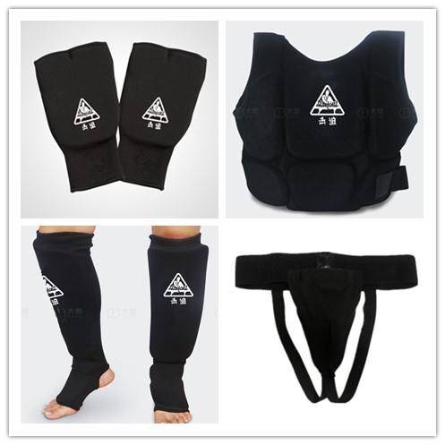 Thickened version of Edition is really empty -handed fisting leg protection, taekwondo -legged leg boxing guard fighter protective gear