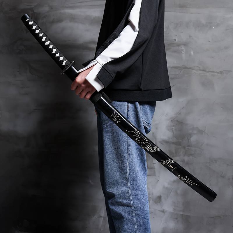 Wooden knife with sheaths Japanese -style Hostelki solid wood -made Japanese samurai practitioner sword sword wooden Tang horizontal sword kendo toys