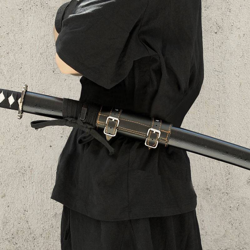 Sword accessories Kendo belt sword bag shoulder -to -back strap Pu leather sword sword fixed device sword sword waist hanging knife rack