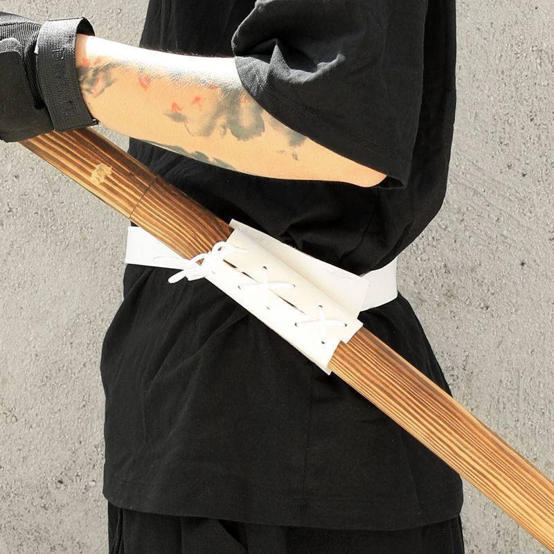 Sword accessories Kendo belt sword bag shoulder -to -back strap Pu leather sword sword fixed device sword sword waist hanging knife rack