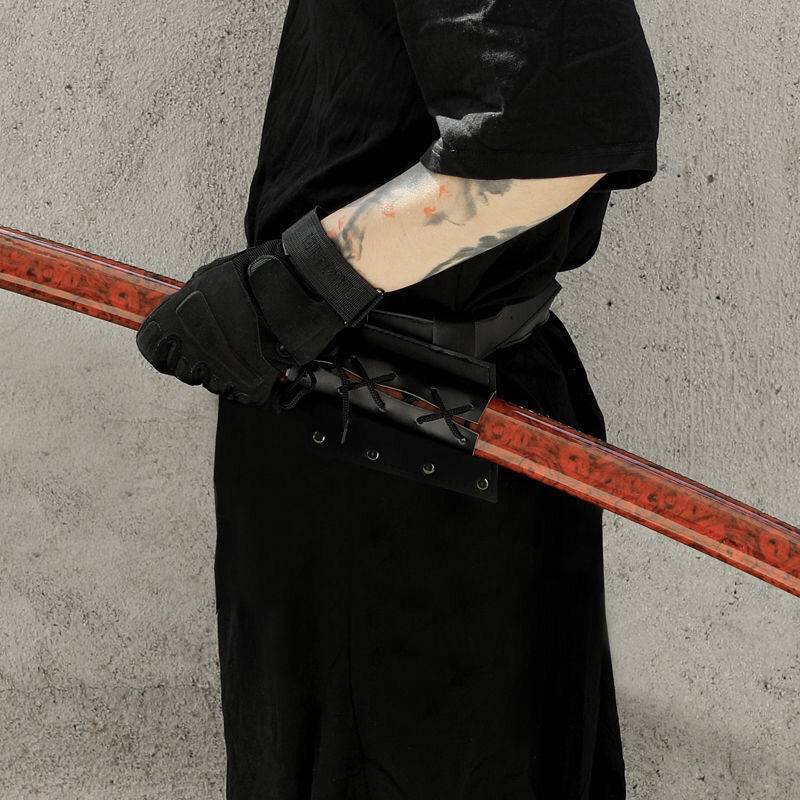 Sword accessories Kendo belt sword bag shoulder -to -back strap Pu leather sword sword fixed device sword sword waist hanging knife rack