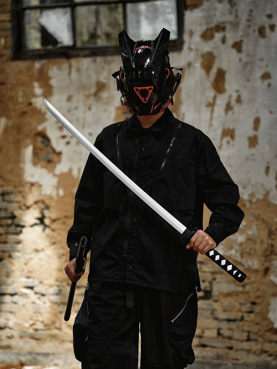Samurai Blade wooden knife with a sheath with a sword and a sword, Hyunda, Kendo Tang Hengdao Japanese -style martial arts exercise cos bamboo sword and wooden sword