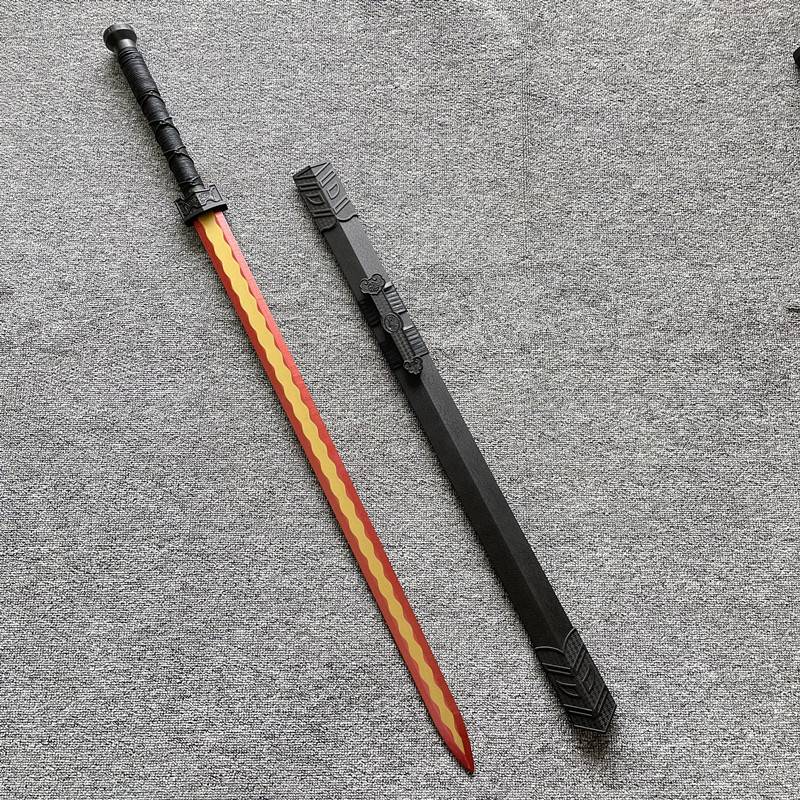 black and red and yellow