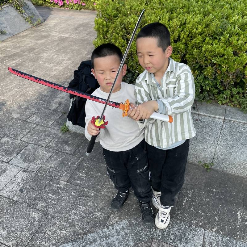 Short and medium Han Sword Children's Day Toy Sword Wood Sword Boys Prudes Hanfu Samurai Blade Six 1 Gifts