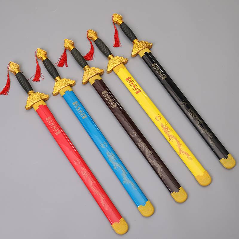 Toy Wooden Sword Green Dragon Sword Boy Girls Sword Sword Acting Bamboo Sword Sword Martial Arts Kendo Practice Sword Prote