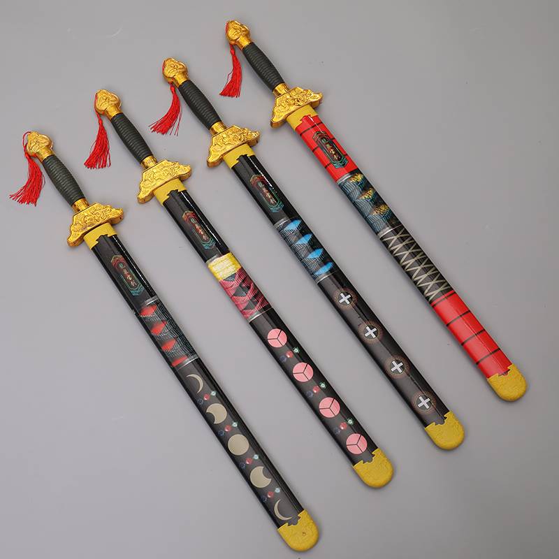 Toy Wooden Sword Green Dragon Sword Boy Girls Sword Sword Acting Bamboo Sword Sword Martial Arts Kendo Practice Sword Prote