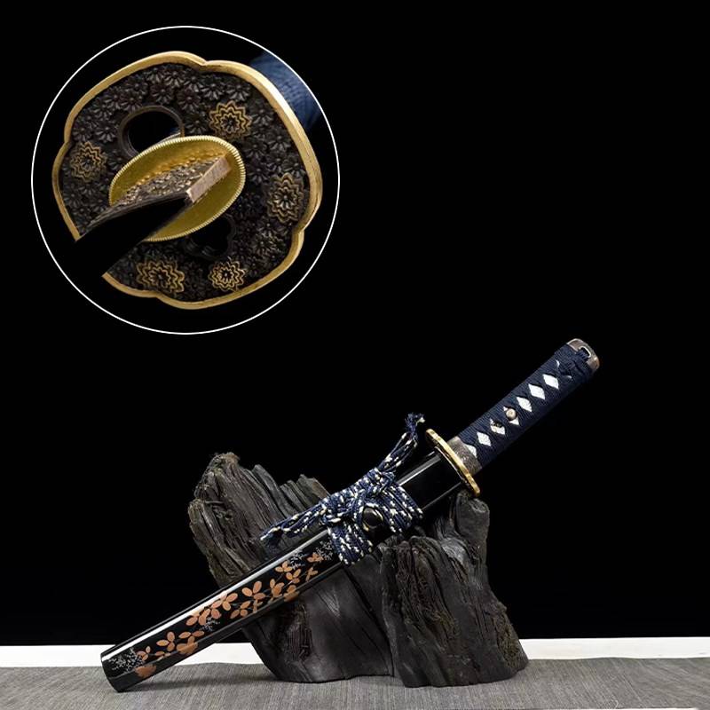 Ribty Poor Longquan Short Knife Juhei Road Japanese Samurai Blade Z threatening Dongyang martial arts kendo wooden sheath knife is not opened
