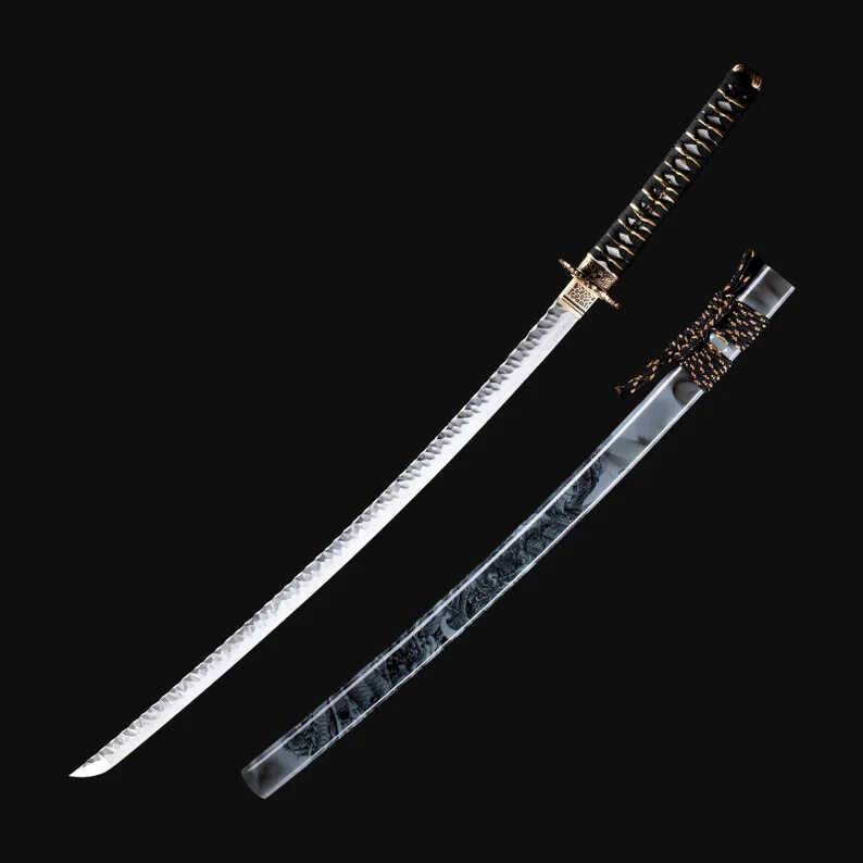 Wooden knife with a bamboo knife, wooden knife, sword sword, sword, Hetao Kni -Morida wooden sword Japanese -style training solid wood sword props do not open the blade