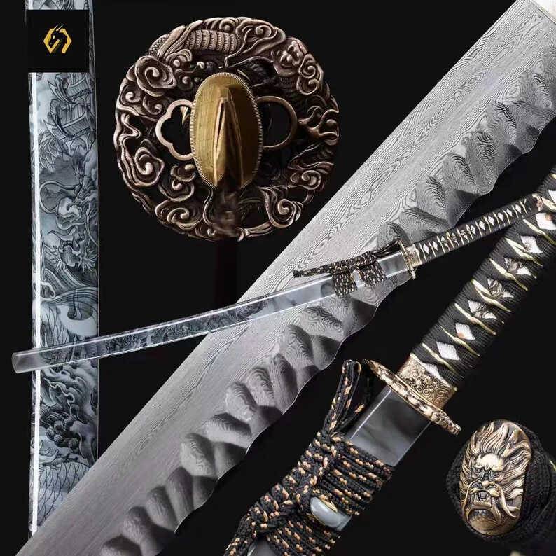 Wooden knife with a bamboo knife, wooden knife, sword sword, sword, Hetao Kni -Morida wooden sword Japanese -style training solid wood sword props do not open the blade