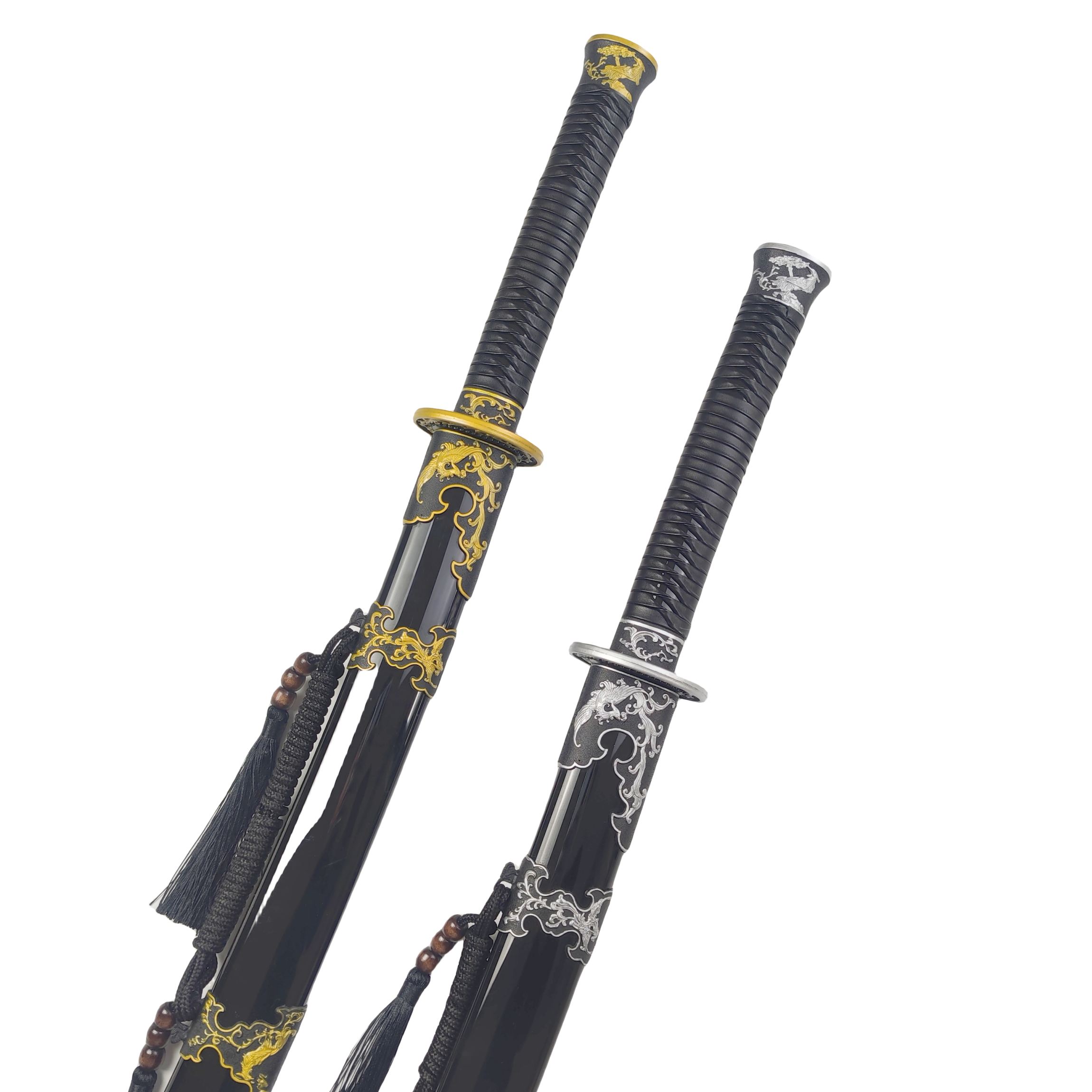 Plastic embroidery spring knife Han sword training training Tang Hengdao Kendao cold steel samurai blade and knife blade children's toys are not open
