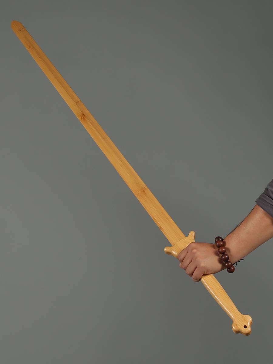 Wooden Sword Solid Wooden Miao Sword Big Bamboo Long Sword Martial Arts Training Performance Single Single Handmine Tai Chi Tang Jian