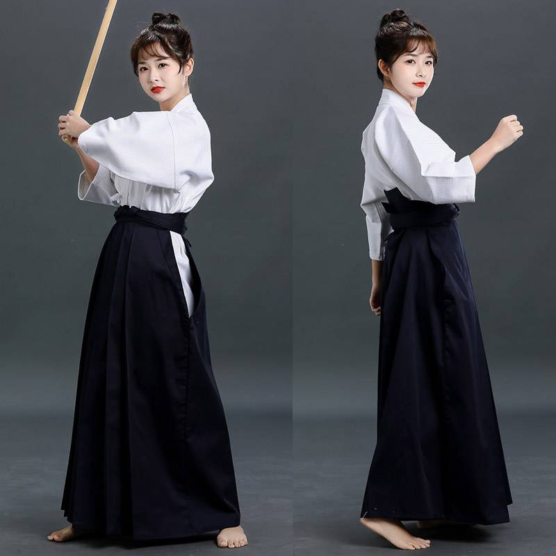 Japanese Kendo Skirt Skirt Pants Men's Female Competition Training Kendo Clothing Cos COS Headian Touncing Skirt Kendo Clothing
