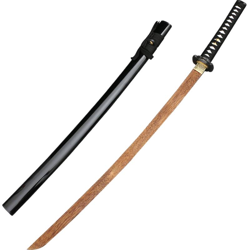 Wooden knife with sheaths and swordsmanship samurai, Jieyao, Kendo practice knife, training bamboo knife toy props without blade
