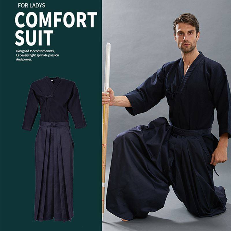 Set 634 men's color.Samurai clothing Kendo service samurai co -service seven -point sleeve recommendation traditional conventional