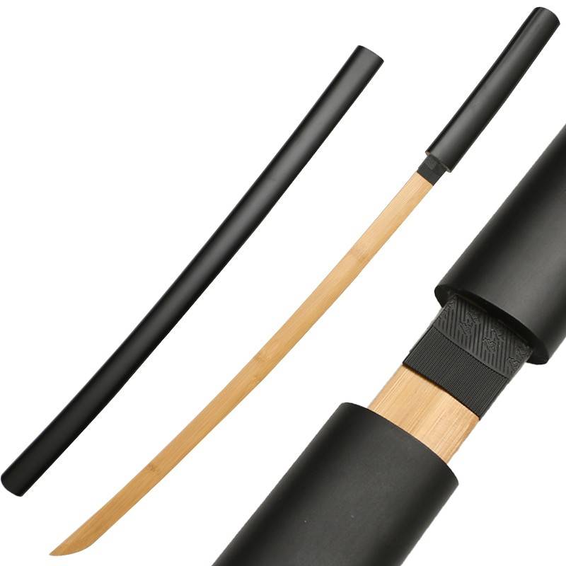 Wooden knife with sheath samurai practice training Corporal real D wooden bamboo toy performance prop