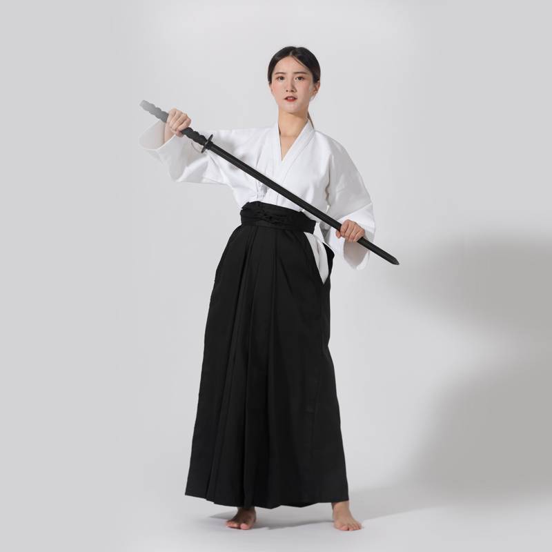 Japanese Kendo clothing men's and women's sets of summer cos all -cotton fabric white top gauze skirt jumpsuit kepto pants