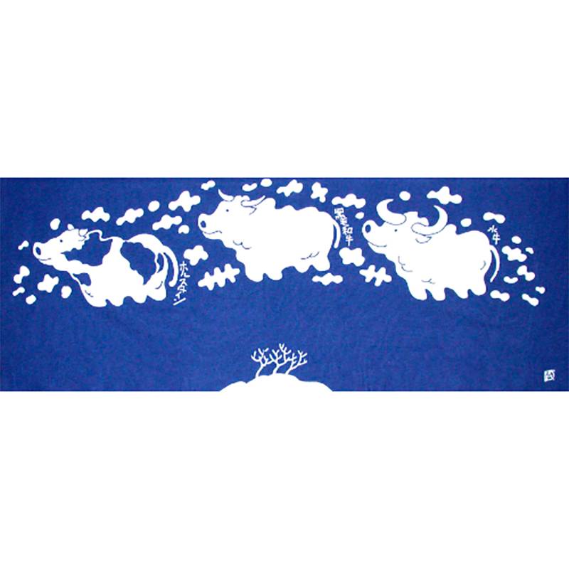 The twelve zodiac ugly cattle Japanese sword -made sword -made headscarfs and wind fabric hanging paintings Zhiyu House