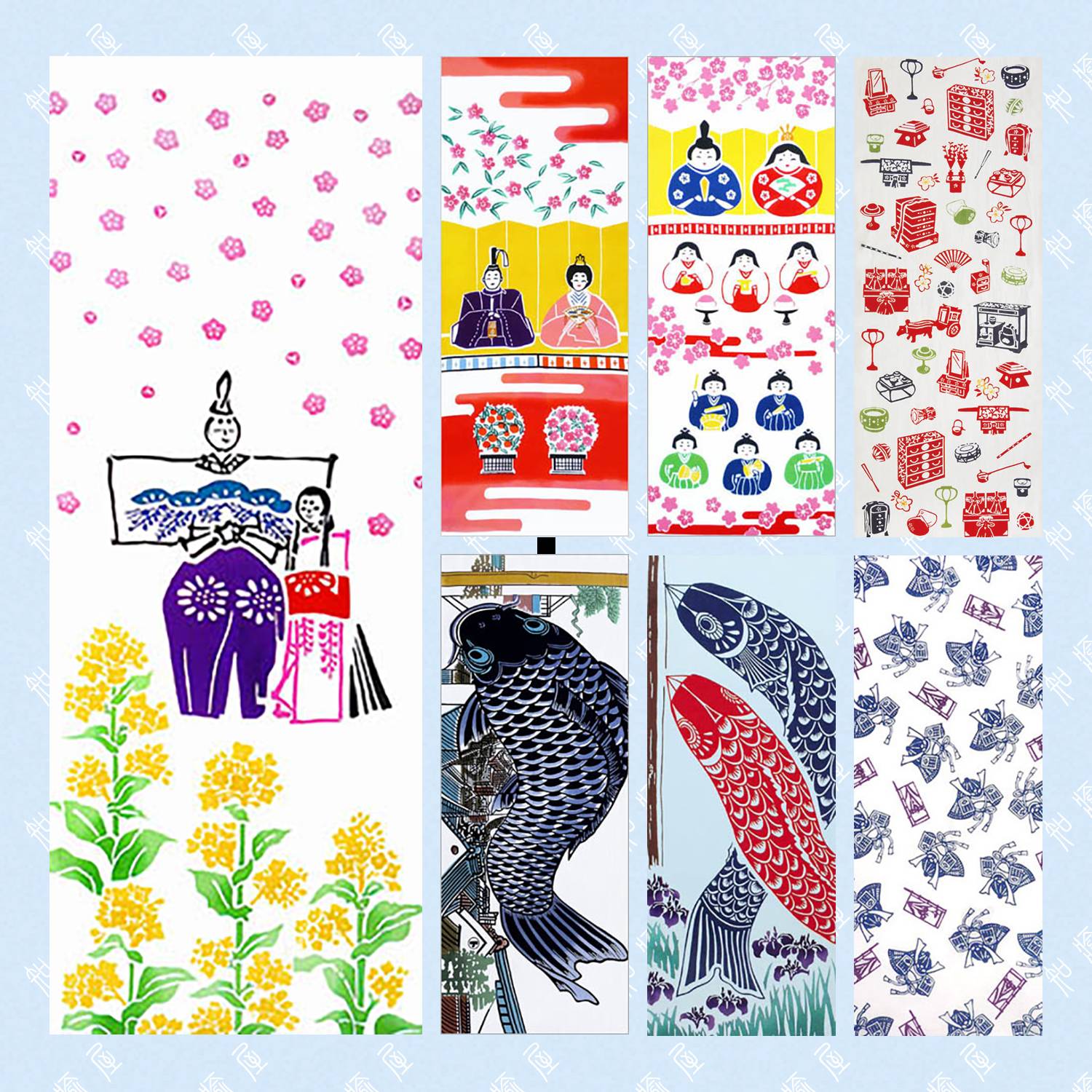[Zhiyu House] Daughter's Day Boy's Day Festive Ceremony Dragon Boat Festival carp flagpie Japanese sword -made headscarf