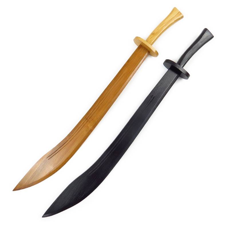 Chinese Chinese martial arts exercise wooden knife performance Morning exercise exercise pair of kendo wooden knife toy props sword