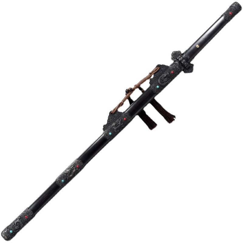 Tang Hengdao Wooden Knife Sword Wood Sword with Sheaths Together Martial Arts Knife Practice Luxury Model Kendo Town House Collection