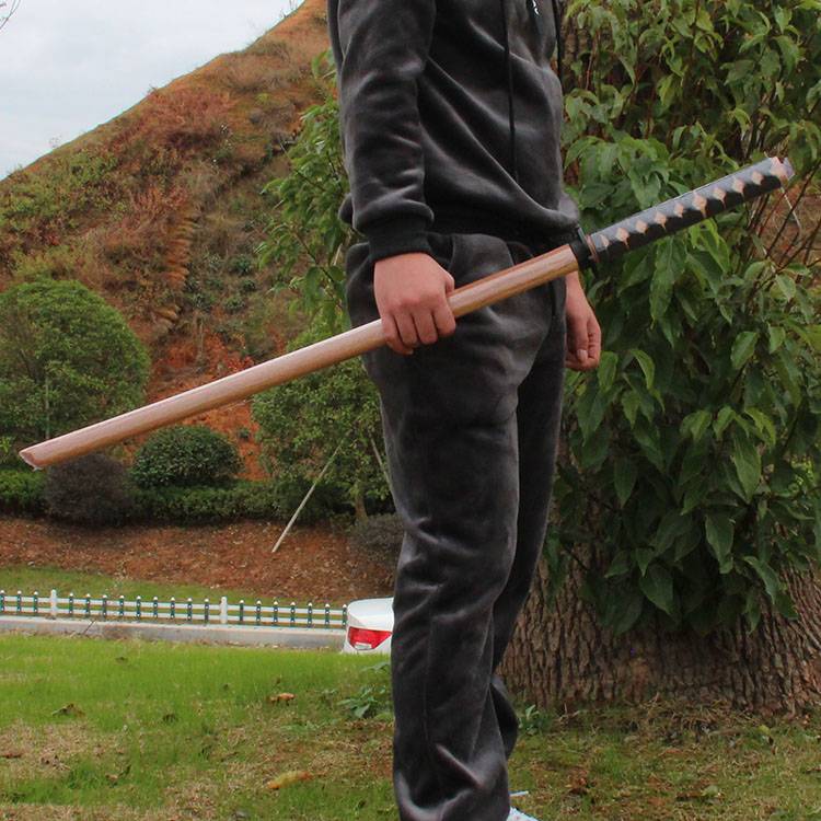 Bring the sheath live wooden sword, Kendo, sword sword martial arts hits training two -knife stream samurai Blade Blade pneumatic bamboo knife