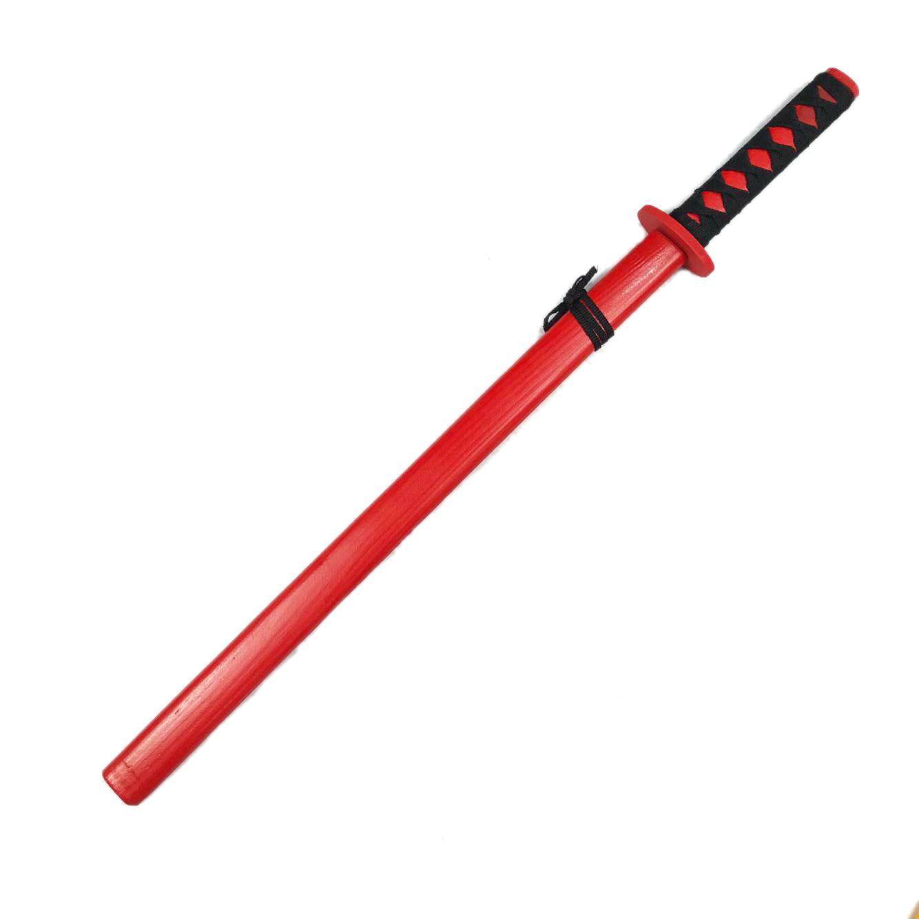 Wood martial arts sword red