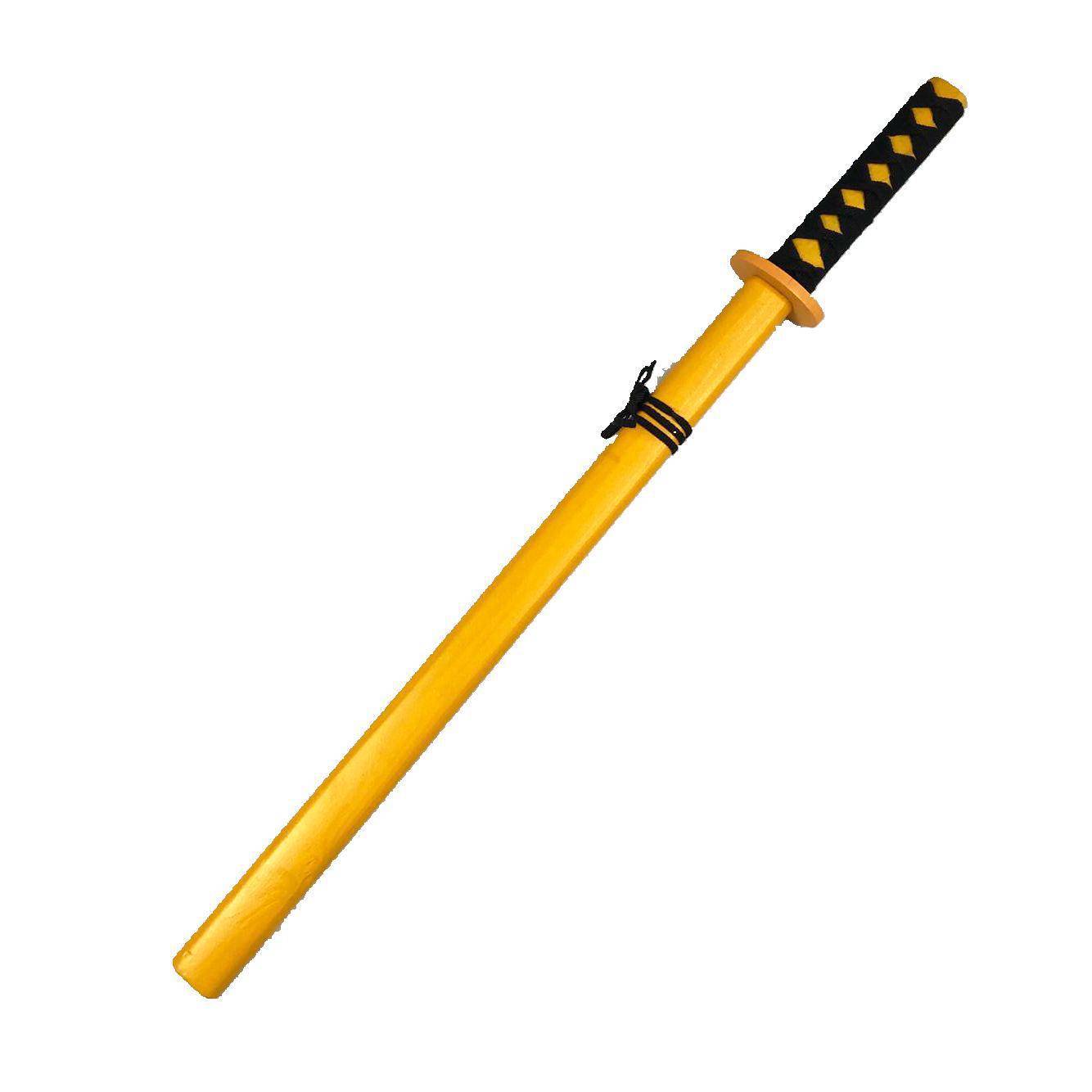 Wood martial arts sword yellow