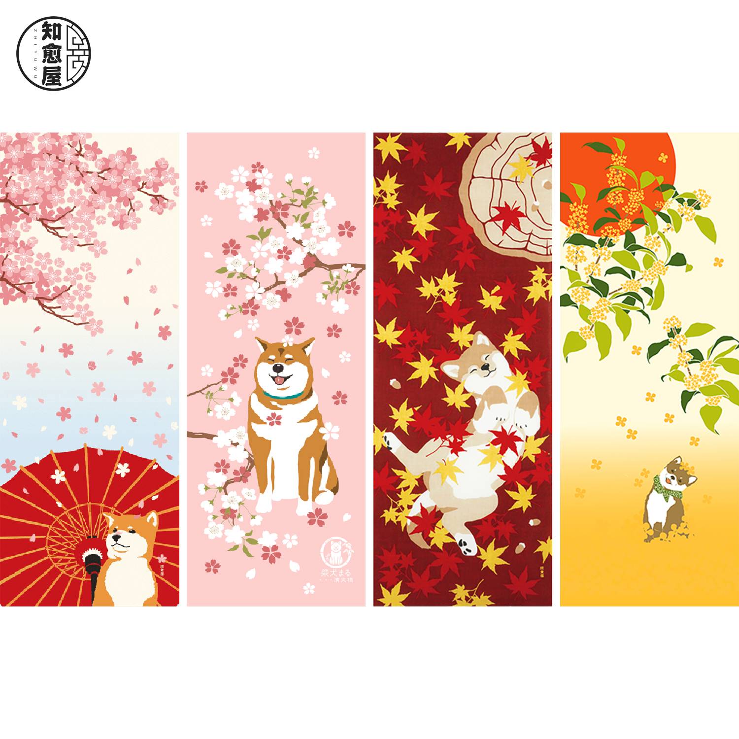6 6 6 6 6 osmanthus Japanese Yokohama dyed hands wipe the scarf to know the healing house sword road headscarf and wind