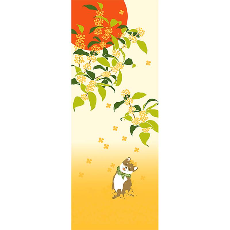 6 6 6 6 6 osmanthus Japanese Yokohama dyed hands wipe the scarf to know the healing house sword road headscarf and wind
