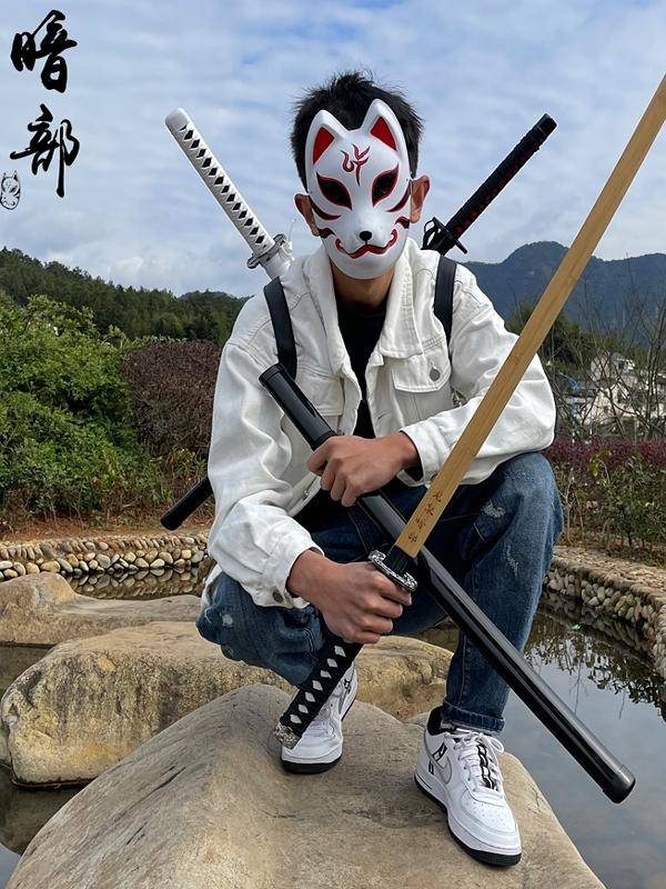 Children's toy wooden sword shorter sword sword bamboo wood -made Baojianjiajian Hangdao Chinese ancient style national tide samurai
